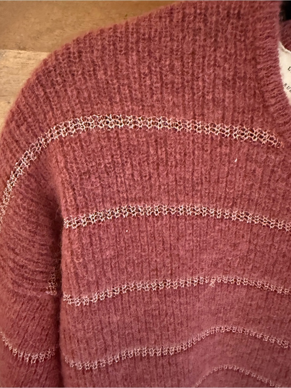 Sézane Gaspard Cardigan in Dark Rosewood/Gold - Picture 6 of 6
